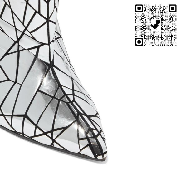 BALMAIN Joris Mosaic Embellished Suede Knee Boots - Picture 4 of 5